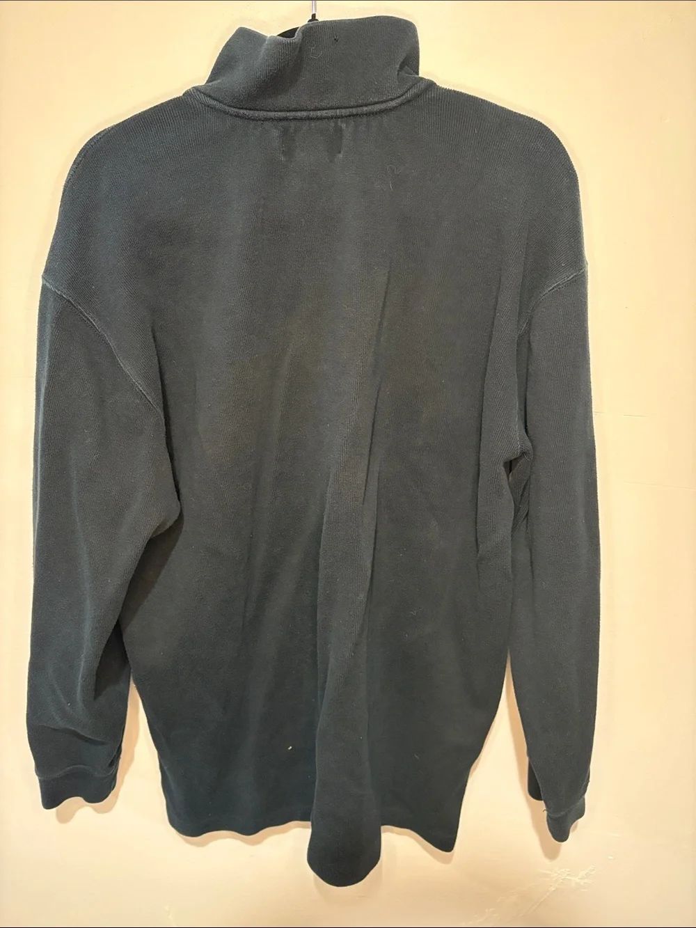 Polo by Ralph Lauren black cottonquarter zip pullover sweater - Men's XLT